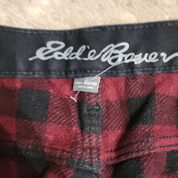 Eddie Bauer Red and Black Plaid Shirt - Picture 2 of 3